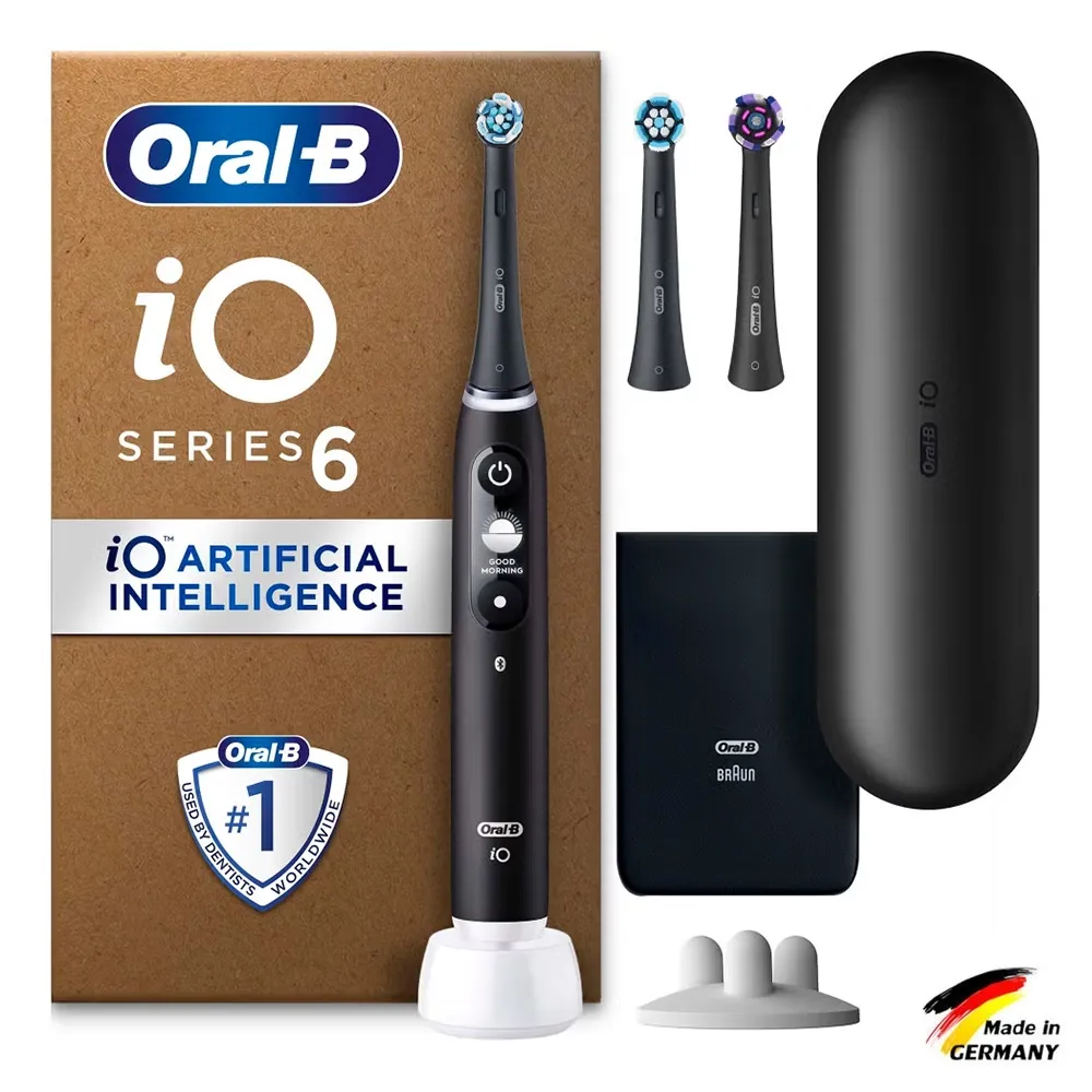 oral b -io6 (10) مسواک برقی اورال بی سری 6 مدل iO6 Black Lava (eco pack) - Image 1